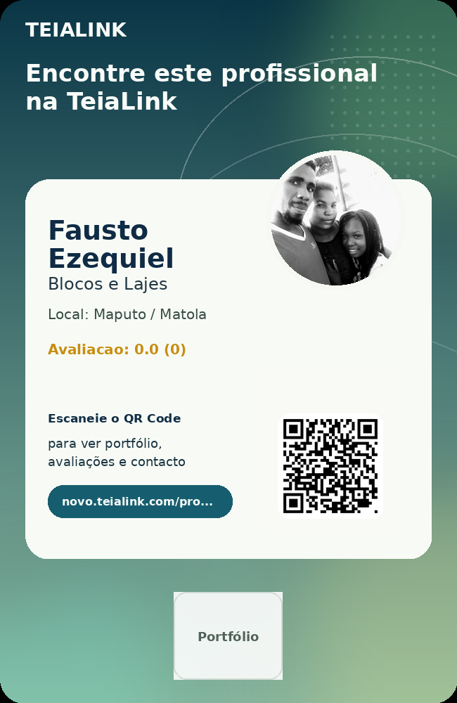 Cartão frente de Fausto Ezequiel