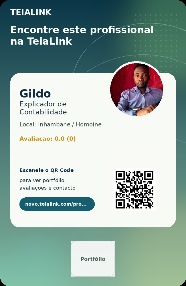 Cartão frente de Gildo