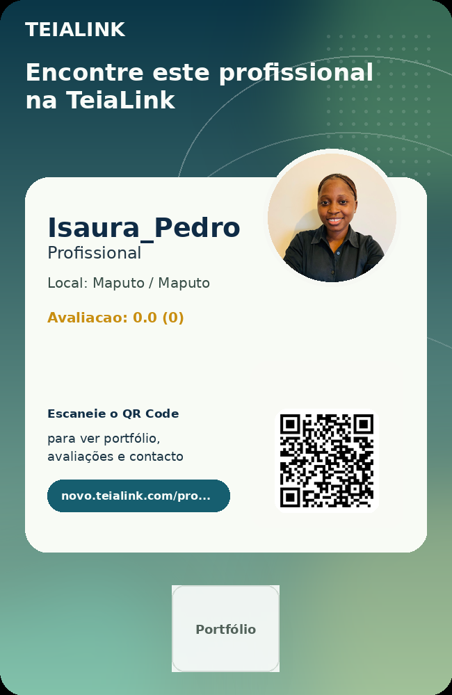 Cartão frente de Isaura_Pedro