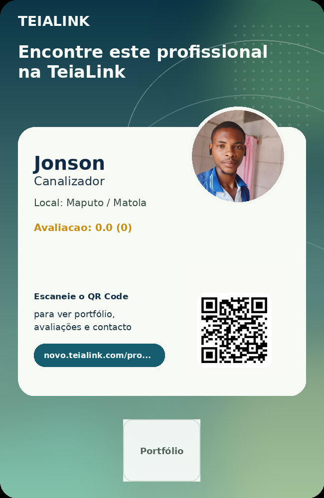 Cartão frente de Jonson