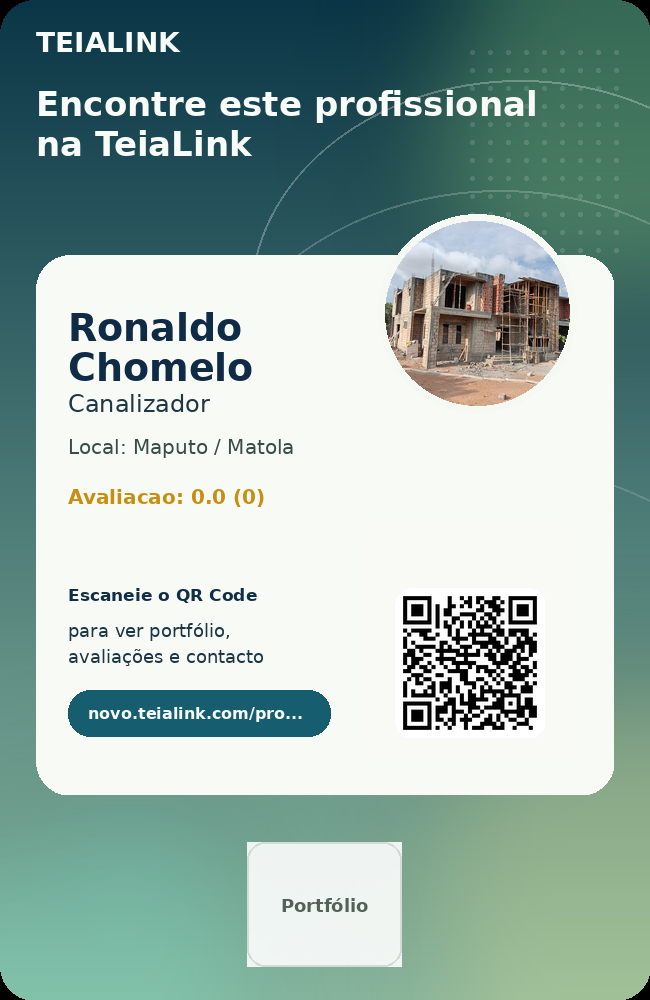 Cartão frente de Ronaldo Chomelo