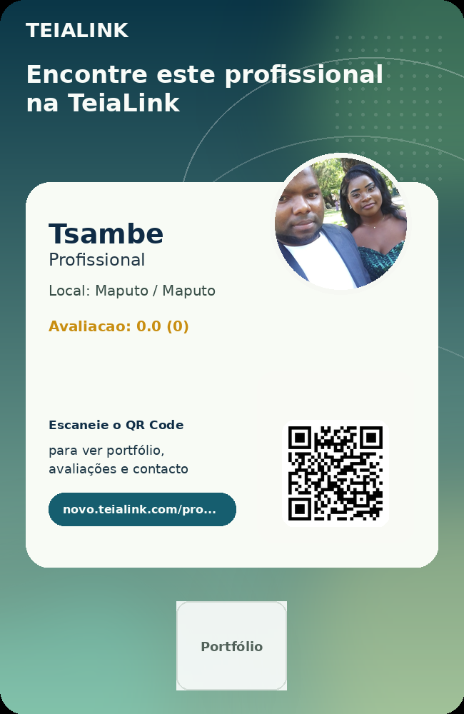 Cartão frente de Tsambe