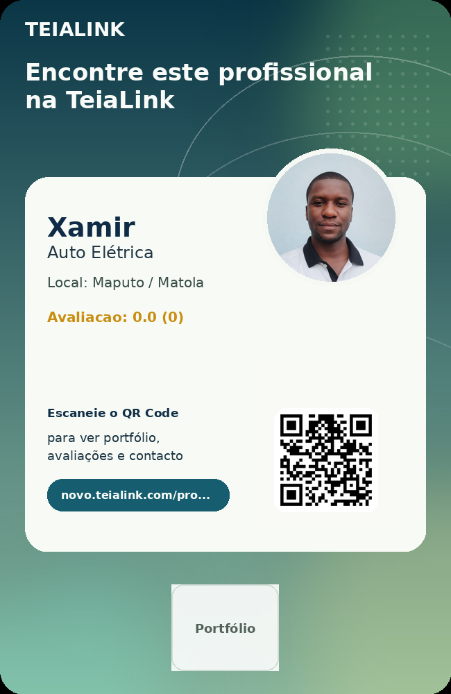 Cartão frente de Xamir