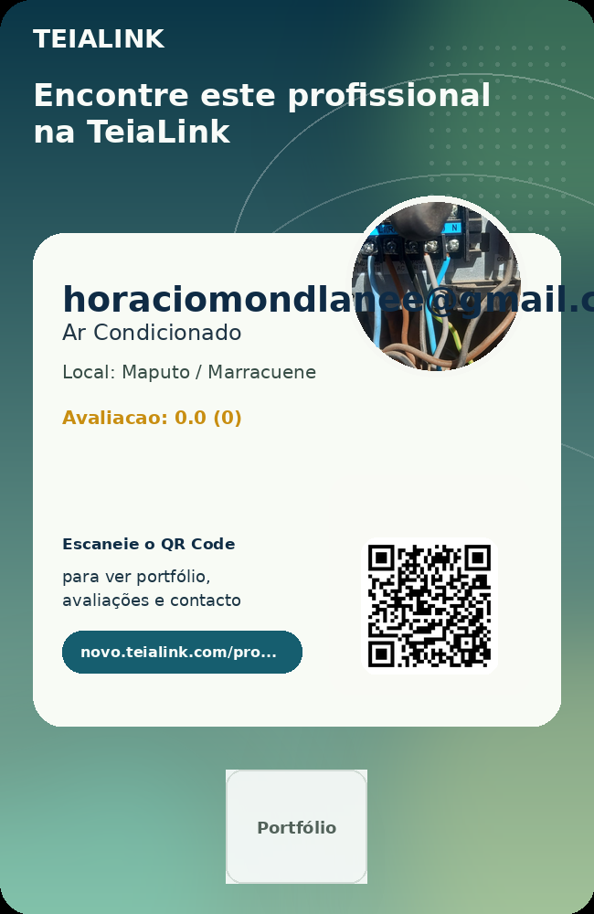 Cartão frente de horaciomondlanee@gmail.com